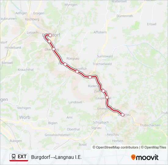 EXT Train Line Map