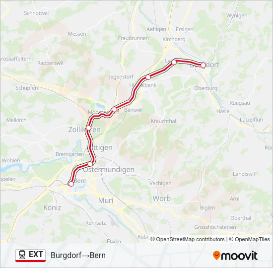 EXT Train Line Map