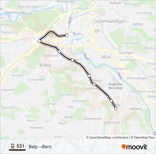 S31 Train Line Map