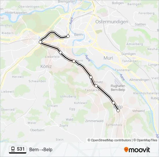 S31 Train Line Map