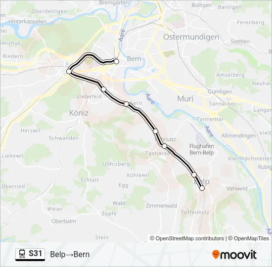 S31 Train Line Map
