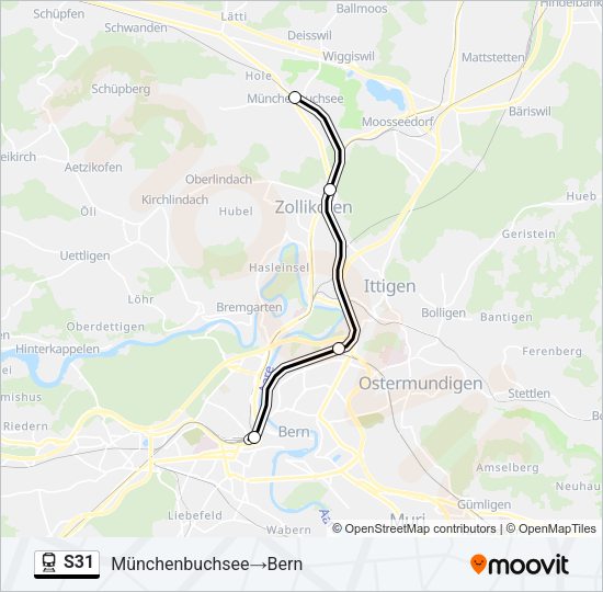 S31 Train Line Map