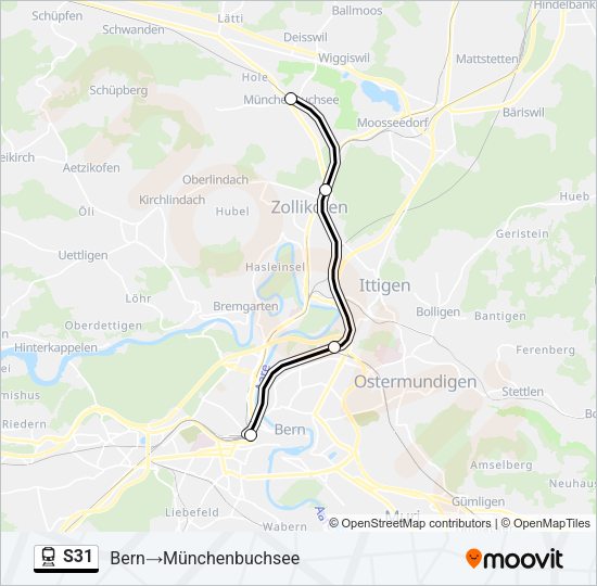 S31 Train Line Map
