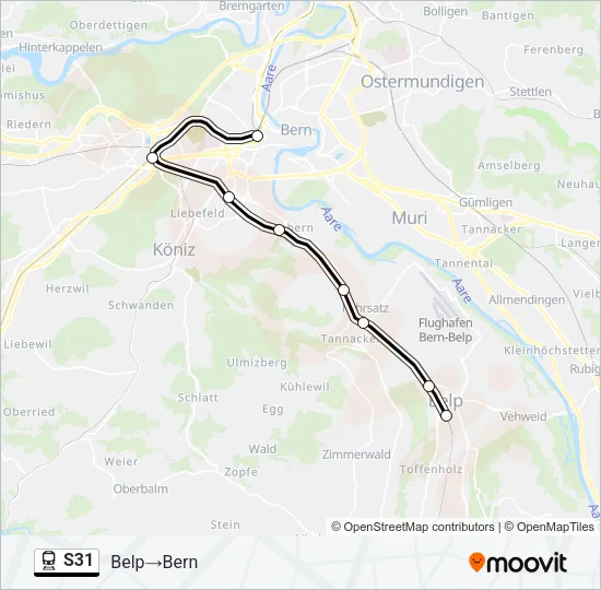 S31 Train Line Map