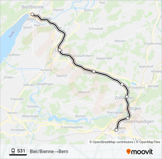S31 Train Line Map