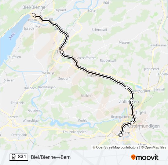 S31 Train Line Map