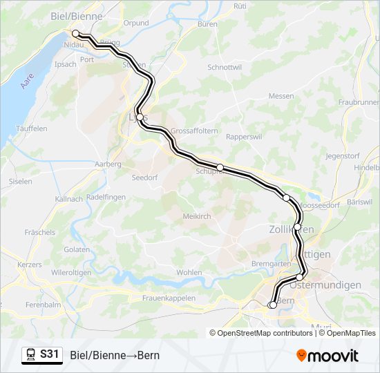 S31 Train Line Map