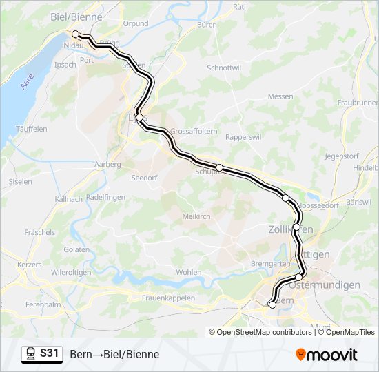 S31 Train Line Map