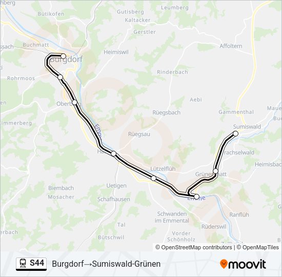 S44 Train Line Map
