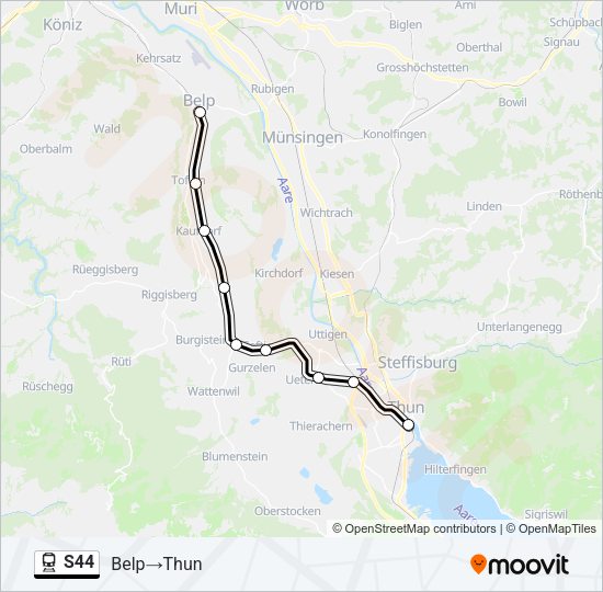 S44 Train Line Map