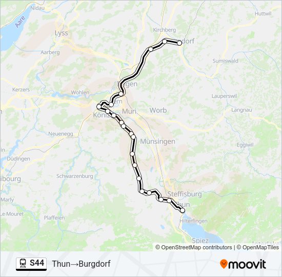 S44 Train Line Map