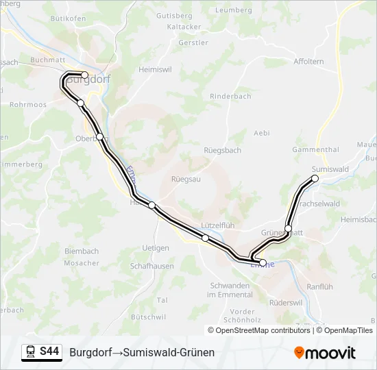S44 Train Line Map