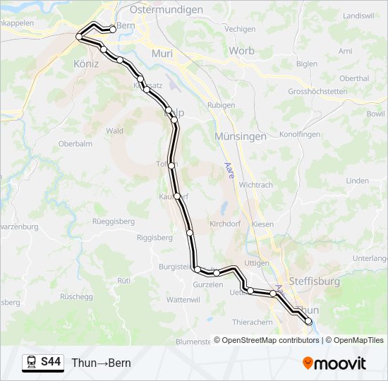 S44 Train Line Map