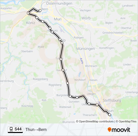 S44 Train Line Map