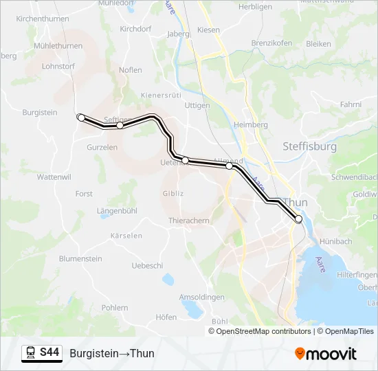 S44 Train Line Map