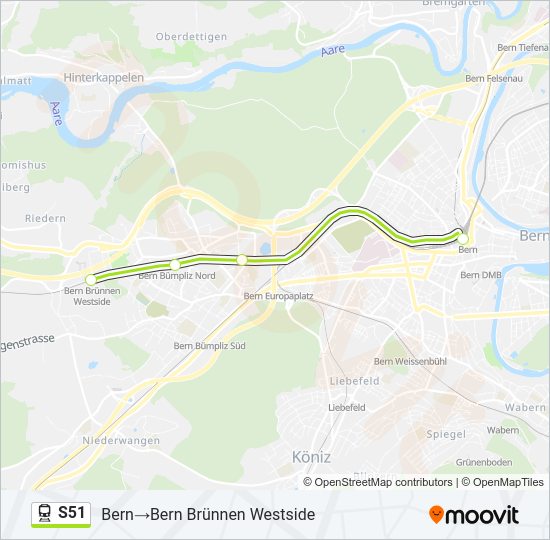 S51 Train Line Map