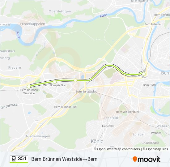 S51 Train Line Map