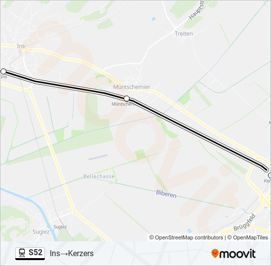 S52 Train Line Map
