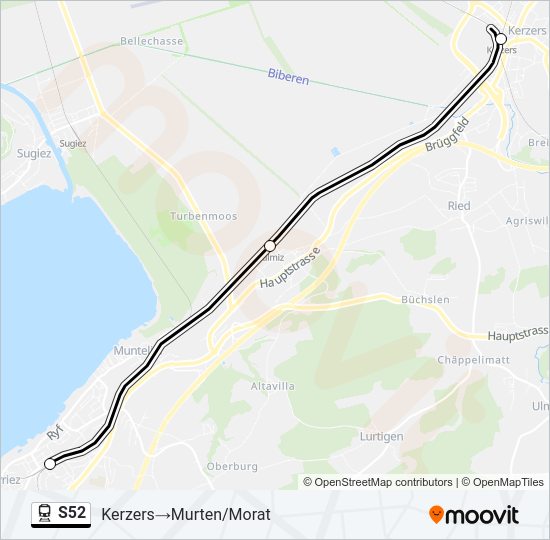 S52 Train Line Map