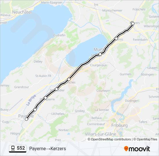 S52 Train Line Map