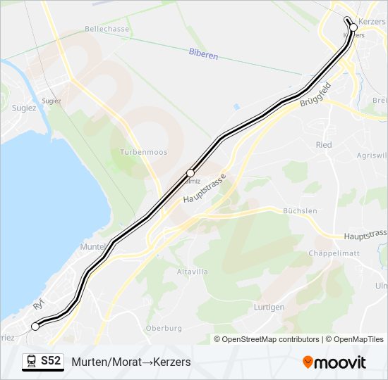 S52 Train Line Map