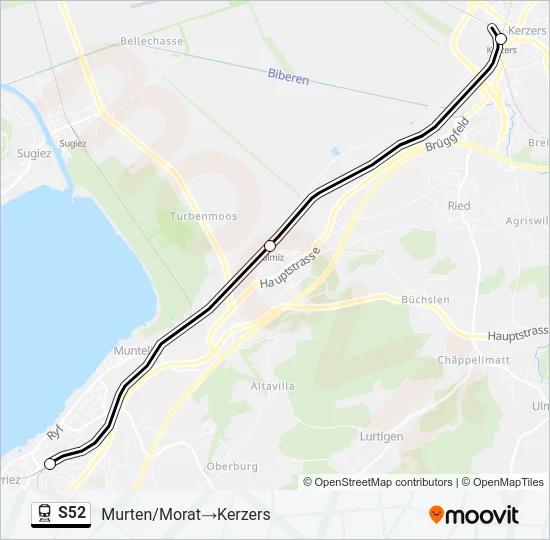 S52 Train Line Map