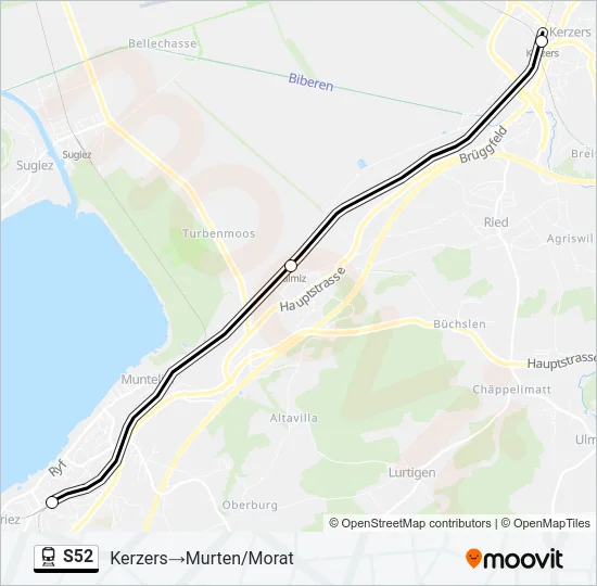 S52 Train Line Map
