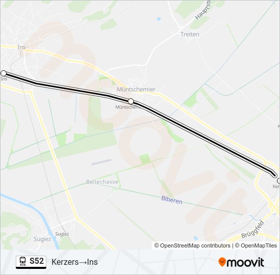 S52 Train Line Map