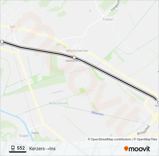 S52 Train Line Map