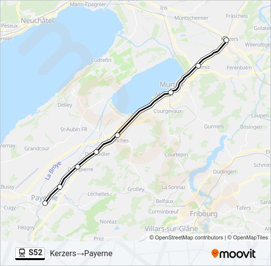 S52 Train Line Map