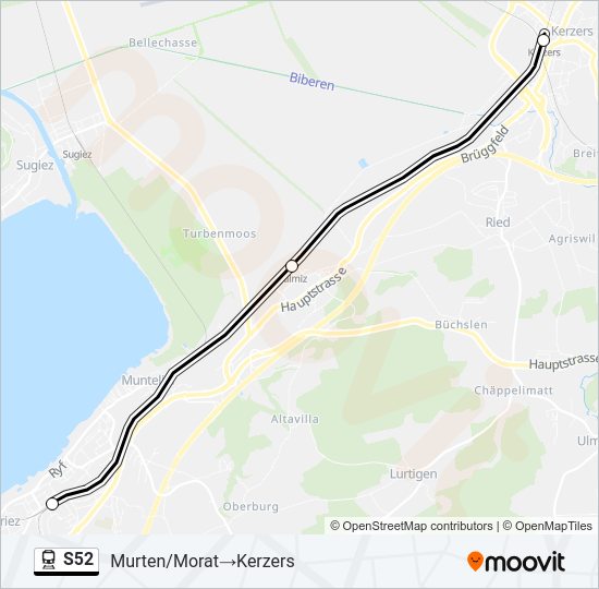S52 Train Line Map