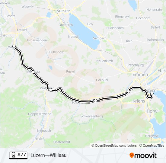 S77 Train Line Map