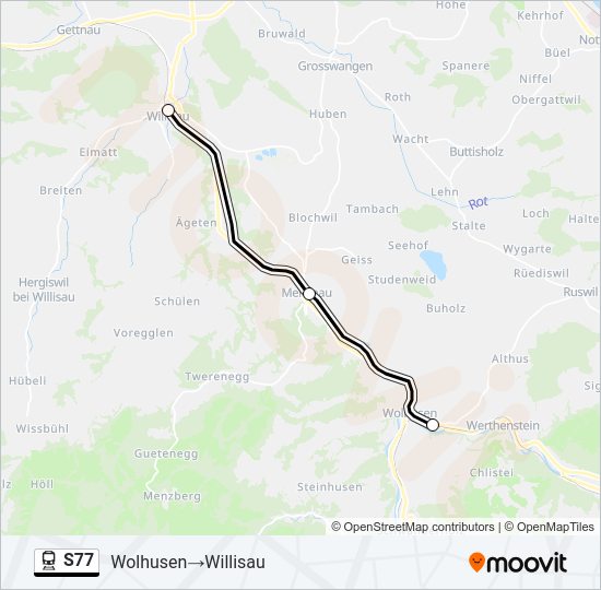S77 Train Line Map