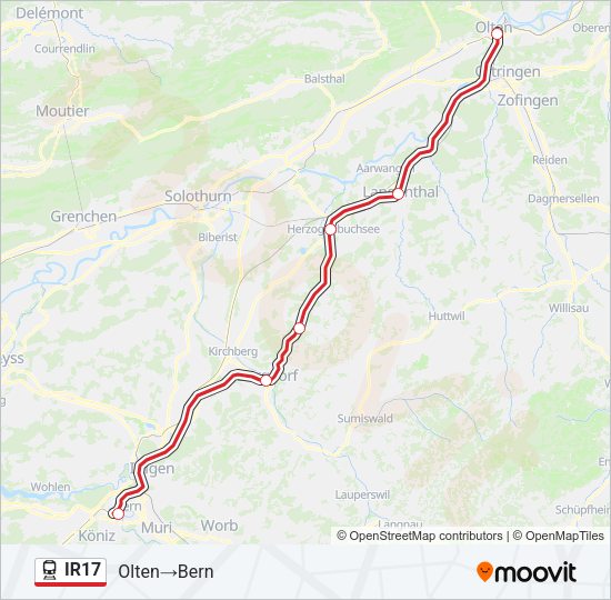 IR17 Train Line Map