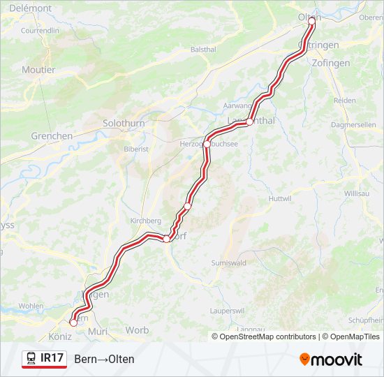 IR17 Train Line Map