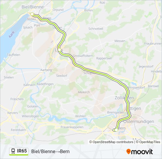 IR65 Train Line Map