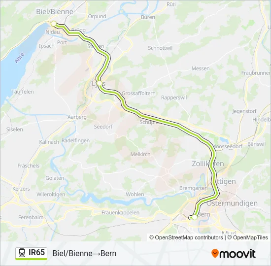 IR65 Train Line Map