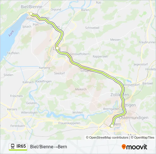 IR65 Train Line Map