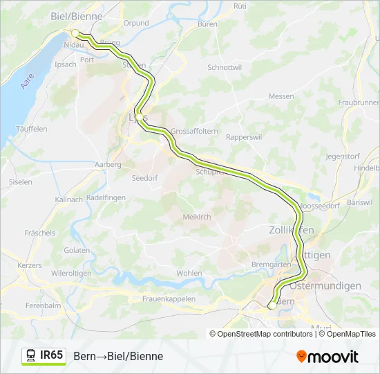 IR65 Train Line Map