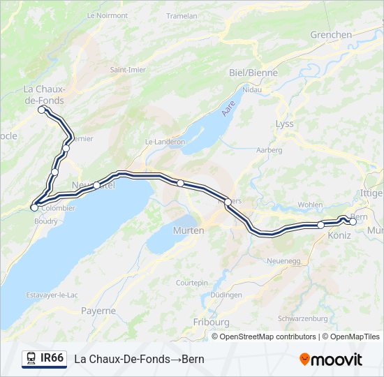 IR66 Train Line Map