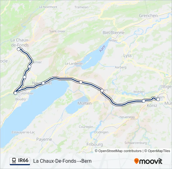 IR66 Train Line Map