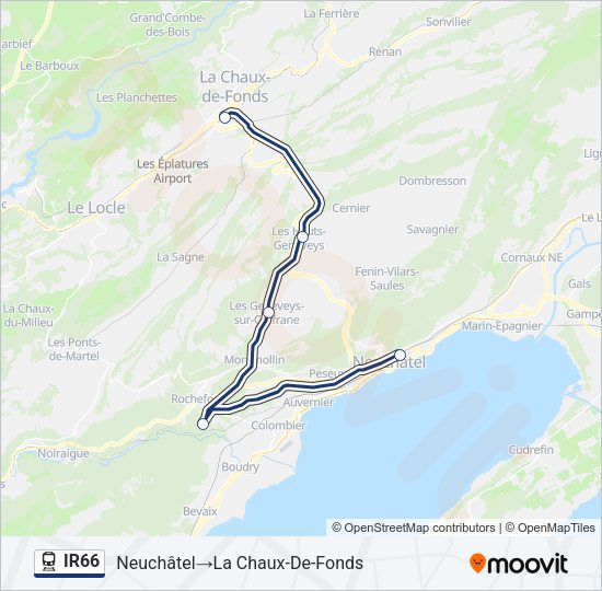 IR66 Train Line Map