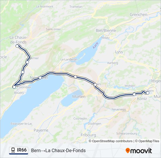 IR66 Train Line Map