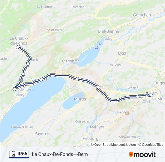 IR66 Train Line Map