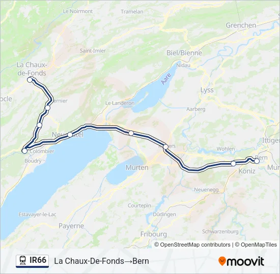 IR66 Train Line Map