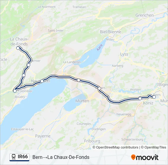 IR66 Train Line Map