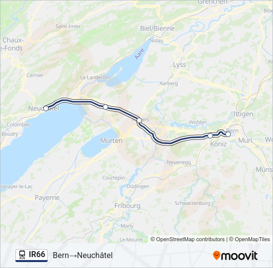 IR66 Train Line Map