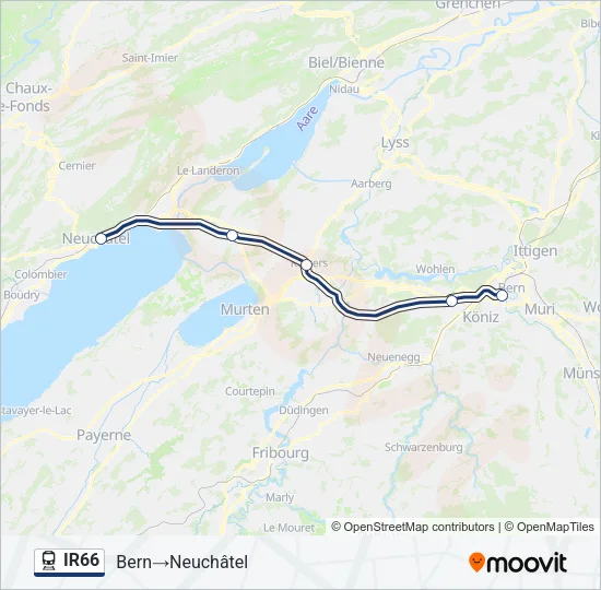 IR66 Train Line Map