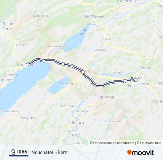 IR66 Train Line Map