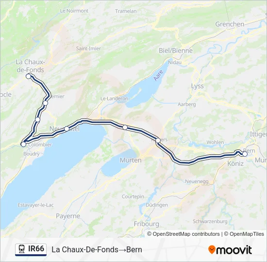 IR66 Train Line Map